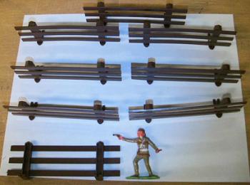 Image of Fence, Barricade Type (8 pcs - brown)