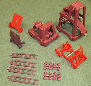 Image of Medieval Siege Equipment (red & brown)