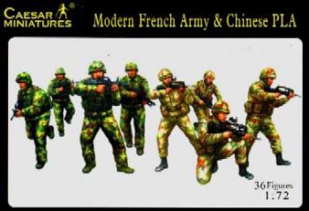 Image of Modern French Army & Chinese PLA--37 figures in 13 poses--THREE IN STOCK.