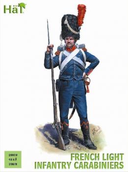 Image of Napoleonic French Light Infantry Carabiniers--forty-eight 28mm plastic figures in 8 poses