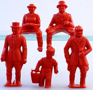 Image of Hunt Figures (9 pcs - red)