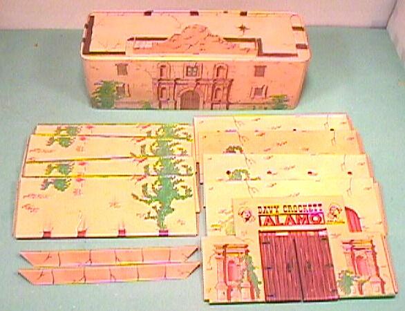 Alamo (painted Tin) Includes gate, Chapel & 8 Walls & Log Pegs #1