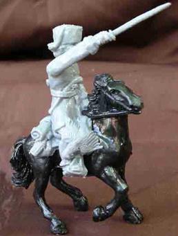 Mounted Cossack of the Napoleonic Era--single mounted plastic figure with sprue of multiple Arms--RETIRED--EIGHT IN STOCK. #2