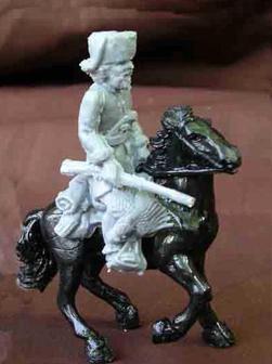Mounted Cossack of the Napoleonic Era--single mounted plastic figure with sprue of multiple Arms--RETIRED--EIGHT IN STOCK. #3