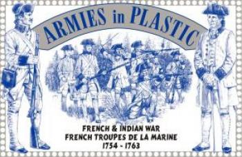 French Troupes De La Marine, 1754-1763 (dark blue plastic)--16 fig. 8 poses French Troupes De La Marine, 1754-1763 (dark blue plastic)--16 fig. 8 poses #20012