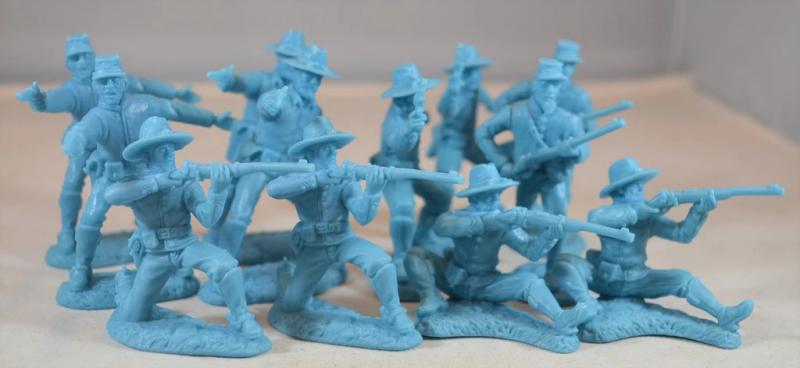 Dismounted U.S. Cavalry (Light Blue)--12 Figures in 6 poses #1