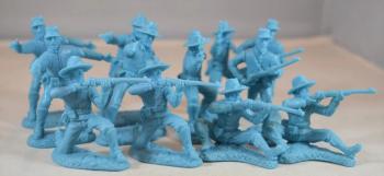Image of Dismounted U.S. Cavalry (Light Blue)--12 Figures in 6 poses