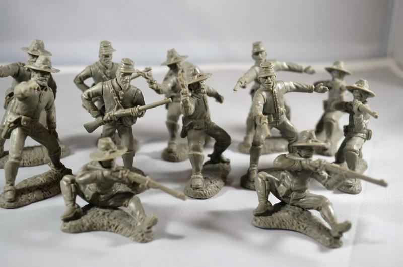 Dismounted U.S. Cavalry (Gray)--12 Figures in 6 poses #1