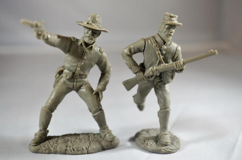 Dismounted U.S. Cavalry (Gray)--12 Figures in 6 poses #2