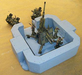 Image of German 88mm Flak Bunker (11 in. x 12 in.)--AWAITING  RESTOCK.