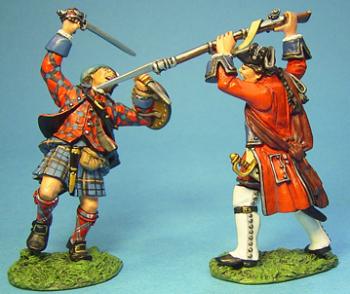 Image of Officer and Wounded Highlander--two figures--RETIRED--LAST TWO!!
