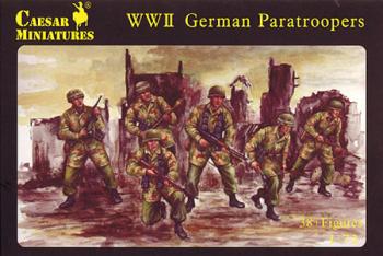 Image of WWII German Paratroopers--40 figures in 13 poses--1:72 scale--ONE IN STOCK.