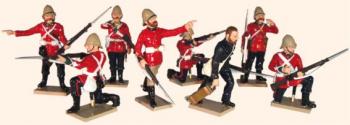 British 24th Foot Command set - 8 Figures #0