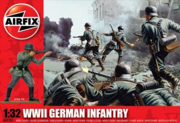 Image of German Infantry figures--14 Unpainted Figures