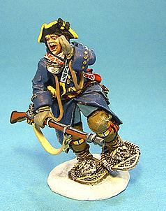 Image of French Marine Ensign Langy, Battle on Snowshoes, 1758--single figure--RETIRED--LAST ONE!! Image of French Marine Ensign Langy, Battle on Snowshoes, 1758--single figure--RETIRED--LAST ONE!!