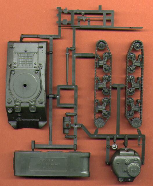 Sherman M4A2 75mm--two unpainted plastic 1:72 scale tanks #3