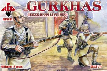 Image of Gurkhas (Boxer Rebellion, 1900)--48 figures in 12 poses--THIRTEEN IN STOCK.