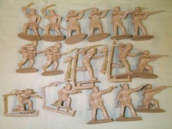 Image of Texans Alamo Set #2 (brown)--16 Figures in 8 Poses