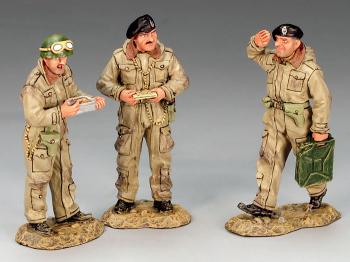 Image of Dismounted British Tank Crewmen--three figures--RETIRED.
