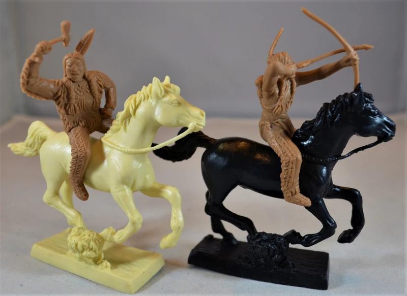 Mounted Plains Indian Warriorsn (Buckskin)--6 mounted Indian figures and 6 horses #2