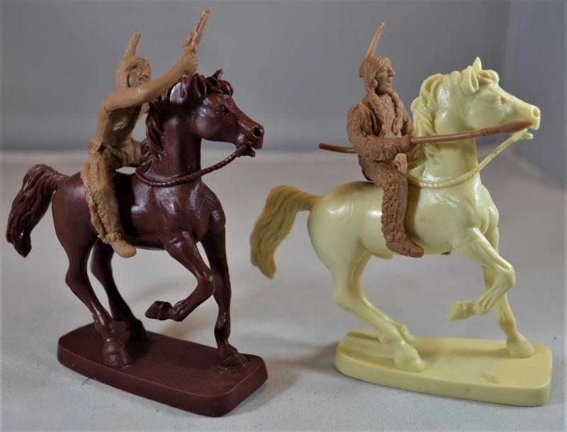 Mounted Plains Indian Warriorsn (Buckskin)--6 mounted Indian figures and 6 horses #3