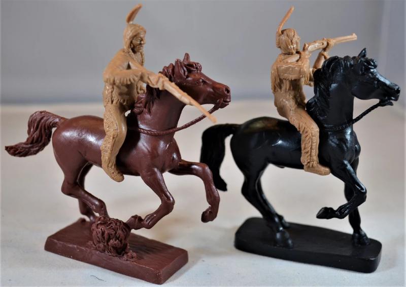 Mounted Plains Indian Warriorsn (Buckskin)--6 mounted Indian figures and 6 horses #4
