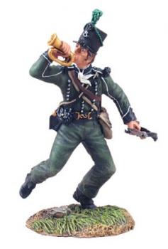 Image of British 95th Rifles Bugler Advancing #1--single figure--RETIRED--LAST TWO!!