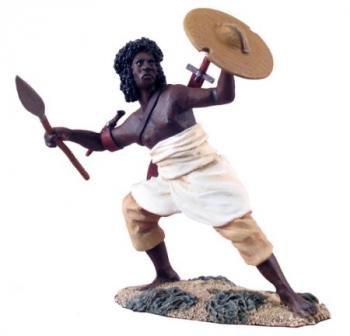 Image of Hadendoa (Fuzzy-Wuzzy) Defending with Spear #1--single figure--RETIRED--LAST ONE!!