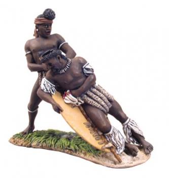 Image of Zulu Wounded Set--two figures on single base--RETIRED--LAST ONE!!