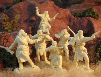 Image of Apaches Set #1--12 Figures in 6 poses (Cream) 