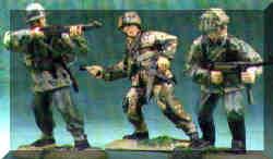 Image of German Waffen SS Assault Set--three figures--RETIRED--LAST TWO!!