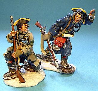 Ensign Durantaye and Cadet Richelieu, Battle on Snowshoes, 1758--two figures--RETIRED--LAST ONE!! Ensign Durantaye and Cadet Richelieu, Battle on Snowshoes, 1758--two figures--RETIRED--LAST ONE!! #21163