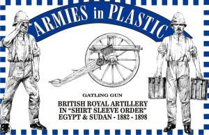 Image of Gatling Gun with 5 man crew, Egypt & Sudan--Dark Blue Plastic