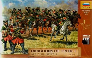 Image of 1/72 Dragoons of Peter I 1701-21--10 unpainted mounted and 9 foot soldiers