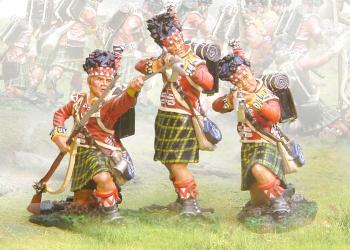 Image of 92nd Highlanders Firing--three figures