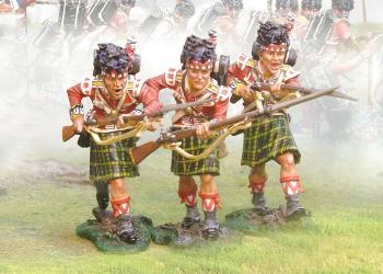 Image of 92nd Highlanders Charging--three figures