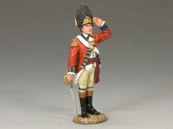 Image of Royal Welch Fusilier Officer Saluting--RETIRED.