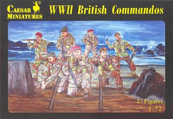 Image of WWII British Commandos--27 figures in 12 poses--1:72 scale -- ONE IN STOCK!