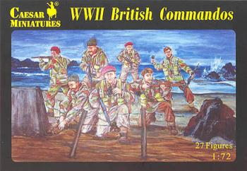 WWII British Commandos--27 figures in 12 poses--1:72 scale -- ONE IN STOCK! #0