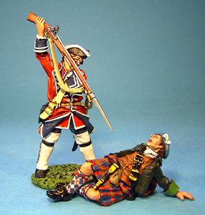 Combat Set #4--Wounded Highlander and Line Infantry--two figures #1