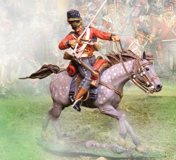 Image of Mounted British Royal Scots Grey Slashing--single figure--RETIRED--ONE IN STOCK.