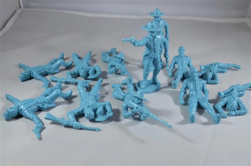Dismounted U.S. Cavalry with Casualties (Light Blue)--12 figures in 6 poses #1