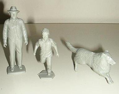 Farm Characters  (3 pieces--gray/putty color) #1
