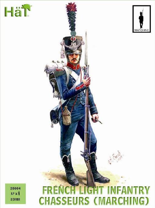 28mm French Chasseurs Marching--thirty-two 28mm plastic figures #1