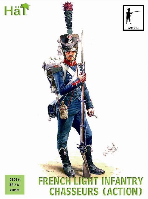 28mm French Chasseurs Action poses--thirty-two 28mm plastic figures #1