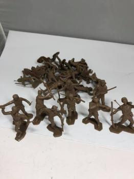 Image of Boonesboro Pioneers (25 pcs in 7 poses- Brown) -RETIRED