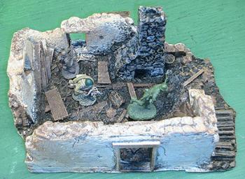 Destroyed Rural Farmhouse Painted (12.5 L x 9 W x 5 H)--AWAITING RESTOCK. Destroyed Rural Farmhouse Painted (12.5 L x 9 W x 5 H)--AWAITING RESTOCK. #22051