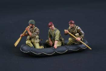 Image of The Crossing--three British airborne personnel in a dingy (WWII Desert)--RETIRED--LAST ONE!!