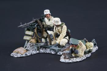 Image of HMG Anniversary Set--two gunners manning MG34 & officer, Winter 1944--three figures--RETIRED--LAST ONE!!