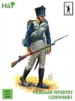 Image of 28mm Napoleonic Prussian Infantry Command--thirty-two 28mm plastic figures